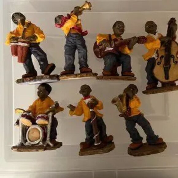 Vintage - 7 Musical Themed African American Figurines  (Many Lots Listed!) (c/x) - Picture 11 of 16